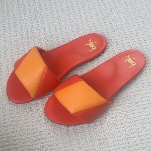beek two-tone Orange Slide Sandals